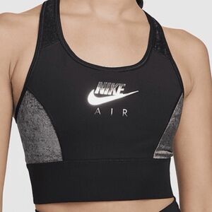 NWT Nike Air Swoosh Black and Gray Sports Bra
